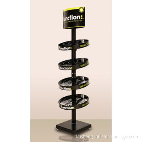 Beverage Racks with Four Round Shelves, Suitable for Beverage Drinks